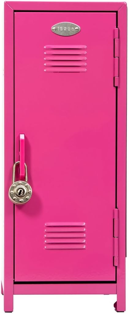Schylling Girls Talk Pink Mini Locker - 11.25 Decorative Metal Storage Locker with 17 Mix-and-Match Magnets. Lock. and Keys - Ages 4-12 - Image 5